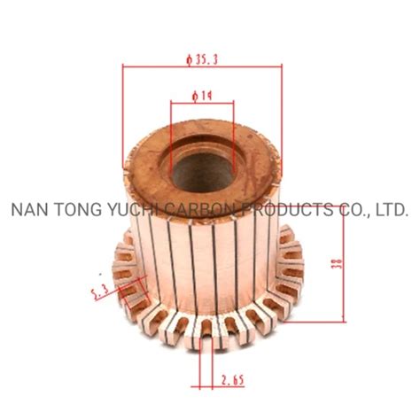 Customized Washing Machine DC Motor Hook Commutator 36 Segmented