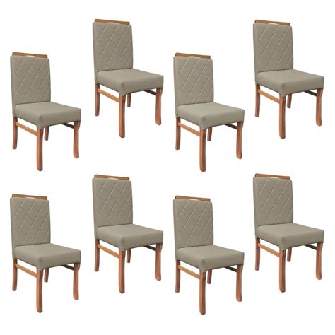 Kit Cadeiras Estofadas Madeira Maciça Londres Veludo Nude SOFA STORE MadeiraMadeira