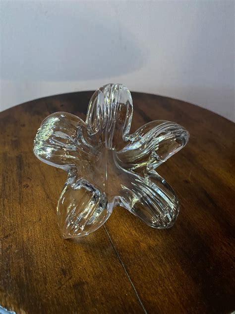 Hand Blown Glass Flower Pretty Addition To Any Display Etsy