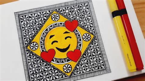 WORLD EMOJI DAY Drawing 2021 How To Draw Emoji Day Poster With Mandala