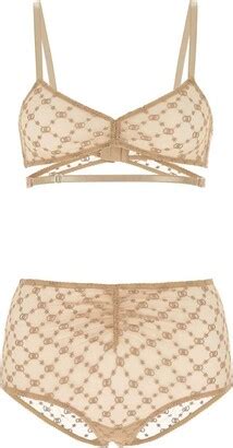 Gucci GG Star Embroidered Tulle Lingerie Set ShopStyle Panties