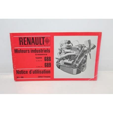 Notice Dutilisation Moteurs Essence Pour Renault Types 688 Et 689