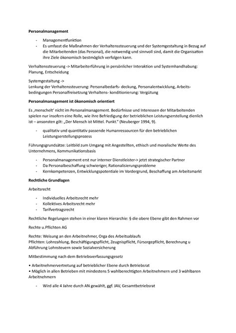 Hr Lernzettel Mitschriften Zur Klausurvorbereitung