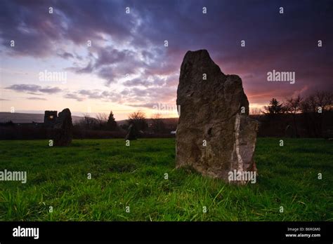 One Of The Gorsedd Stones At Ammanford Carmarthenshire Stock Photo Alamy