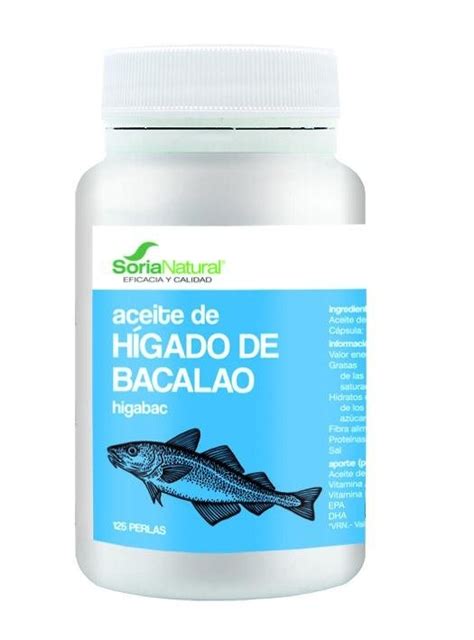 Higabac Aceite de Hígado de Bacalao Complemento en perlas de Soria