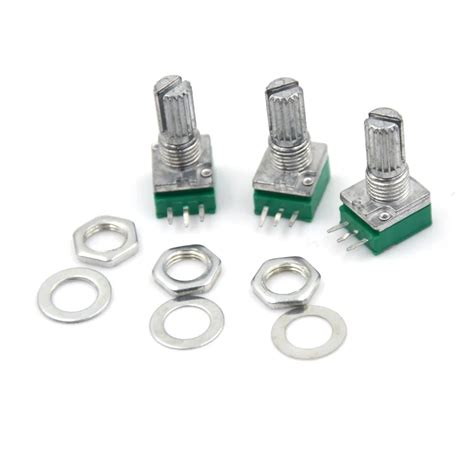 Newest 3pcs Lot B10K 3Pin Single Linear Rotary Potentiometer 15mm