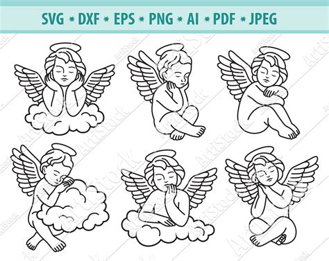 Cupid Svg Cute Angel Svg Cupid On Cloud Svg Cupid Cricut Valentine