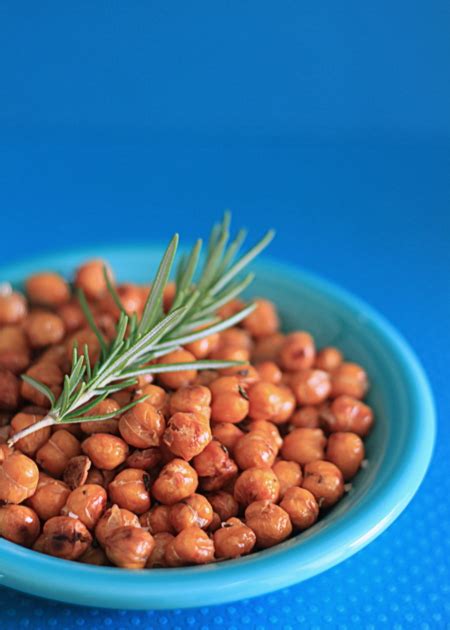 Rosemary Sea Salt Roasted Chickpeas Garbanzo Beans Kitchen Treaty