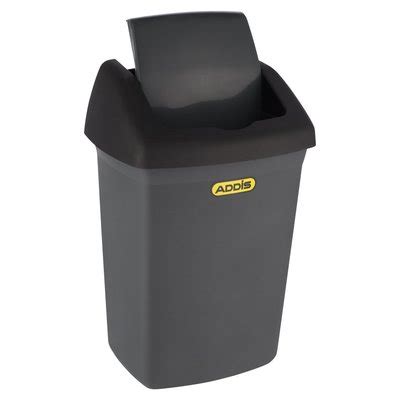 Addis L Flip Top Bin Dark Grey Pnp