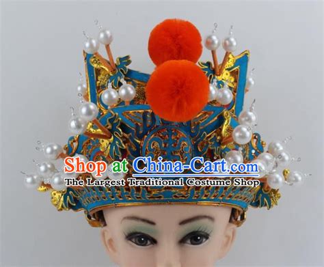 Chinese Traditional Beijing Opera Takefu Hat Peking Opera Warrior Red