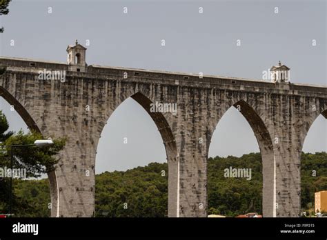 Aqueduct Lisbon Portugal Stock Photo Alamy