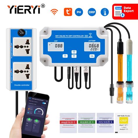 Wi Fi Inteligente Medidor Em Linha Ph Orp Temp Qualidade Da Gua Do Aqu