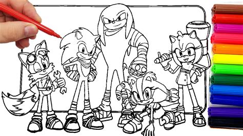 Sonic Team Coloring Pages New Sonic 3 Boom Tailsknuckles Amy Rose Tobu Good Times Ncs