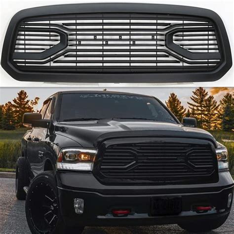 Buy N 0 Fit 2013 2018 Ram 1500 Grille Big Horn Style Grill Bumper Black Mesh Replacement Grille