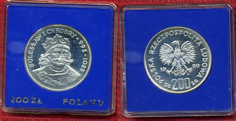 Polen Poland 200 Zloty Silbermünze Polen 200 Zloty 1980 Boleslaw