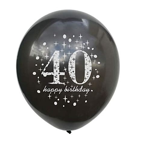 40th Birthday Balloons Black And Gold Birthday Decorations Latex Confetti Balloon For Women Men