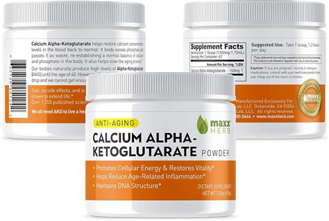 Amazon Maxx Herb Calcium Alpha Ketoglutarate Ca Akg Pure