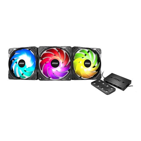 Msi Rainbow Fan Starter Kit X Mm Argb Fans Mystic Lighting Sync