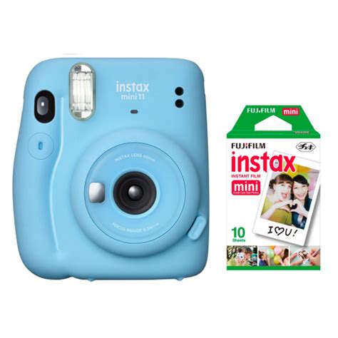 Câmera instantânea Fujifilm Instax Mini 11 Azul Filme Instax 10