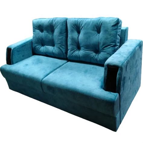 Blue Wooden Two Seater Sofa Living Room Size 2 5x5feet At Rs 16000