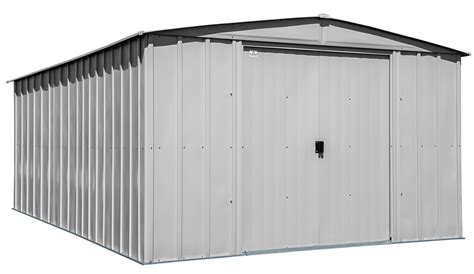 Arrow Classic Steel Storage Shed 10x14 Flute Grey Walmart