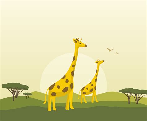 Free Cartoon Giraffe Vector Background Vector Art & Graphics ...