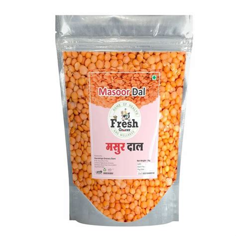 Red Fresh Grocer Unpolished Masoor Dal 1kg Pan India High In