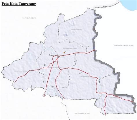 Peta Kota Tangerang Provinsi Banten Lengkap Gambar Terbaru