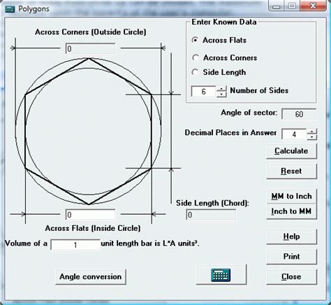 Editcnc Calculator Regular Polygon Calculations