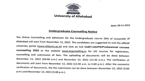 Allahabad University Ug Counselling 2022 Registration To Begin Tomorrow