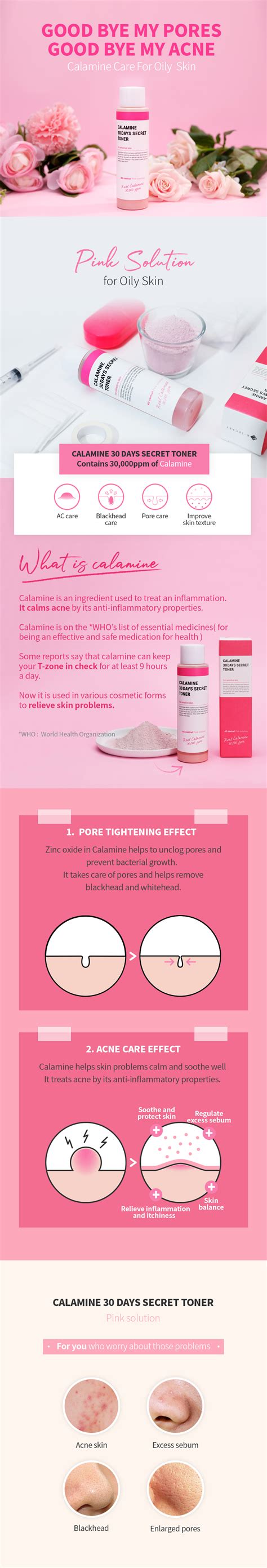 Calamine 30 Days Secret Toner – K-SECRET Cosmetics