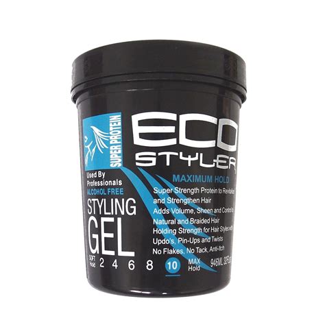 Eco Styling Gel Black Super Protein Black 32 Oz2 Packs