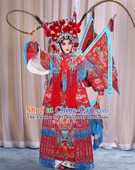 Traditional Chinese Beijing Opera Magic Warriors Black Mu Guiying Clothing And Shoes Complete