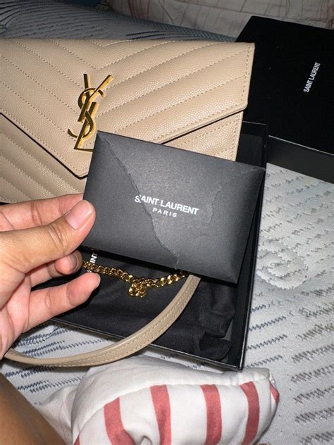 Ysl Woc Wallet On Chain Cm In Nude Barang Mewah Tas Dompet Di