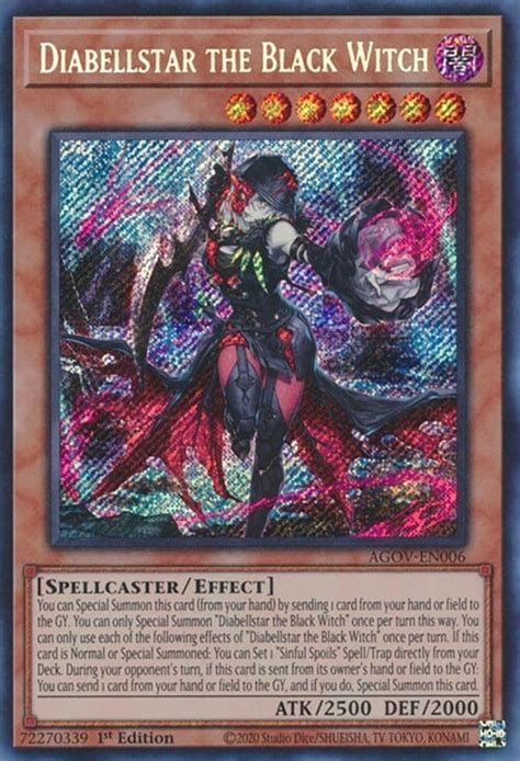 Diabellstar La Strega Nera Age Of Overlord Yu Gi Oh Cardtrader