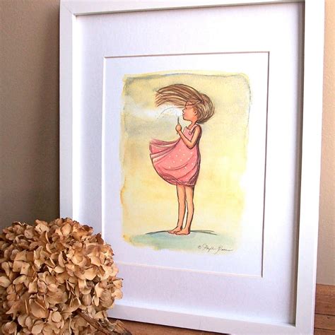 blowing dandelion etsy