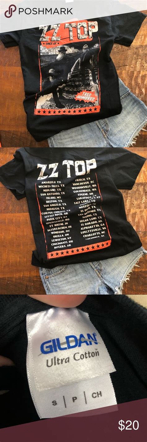 Zz Top Tour T Shirt Tour T Shirts Zz Top Tour Tops