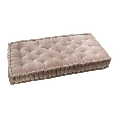 Matelas Pour Banquette En Velours X X Cm Beige Velvet