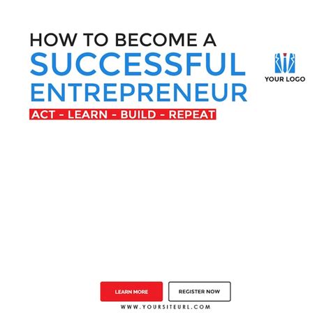 Premium PSD | How to become a successful entrepreneur 