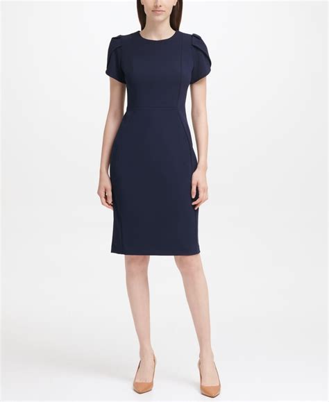 Calvin Klein Tulip Sleeve Sheath Dress Shopstyle