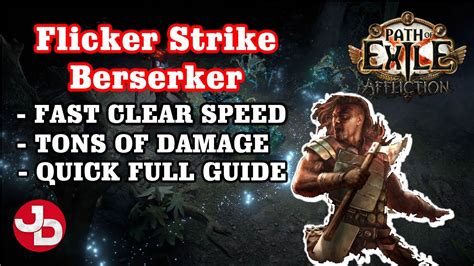 Poe Fast Flicker Strike Berserker Build Path Of Exile