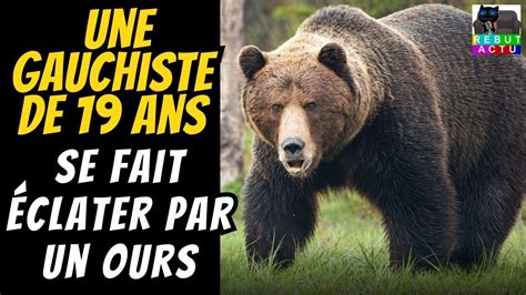 UN OURS ZIGOUILLE UNE JEUNE GAUCHISTE LES DÉFENSEURS DE LA CAUSE