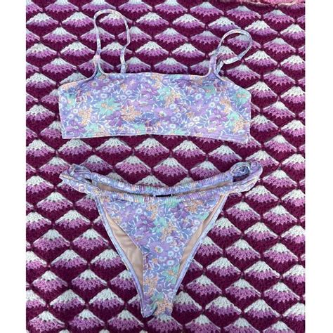 Purple Floral Bikini Cotton On Body Branded Depop