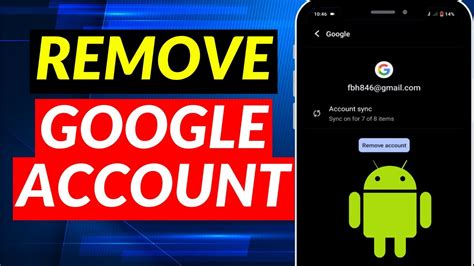 How To Remove Google Account From Android Phone Youtube