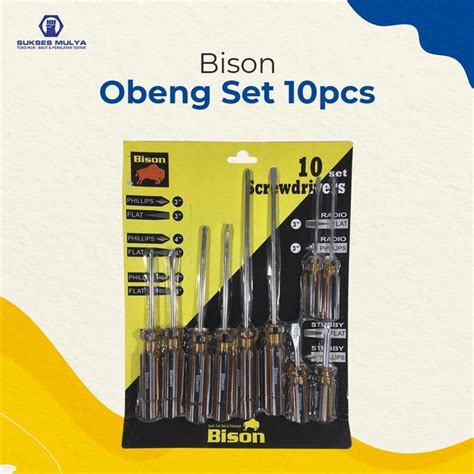 Jual Bison Obeng Set Pcs Obeng Radio Obeng Hp Plus Minus Obeng