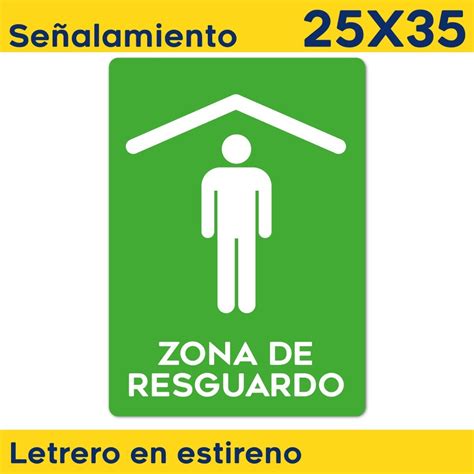 Señalamiento Letrero Zona De Seguridad 25x35 Meses Sin Intereses