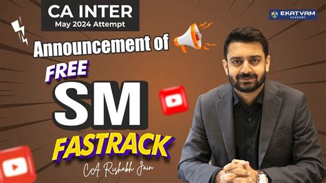 Ca Inter Strategic Management Fastrack Batch Announcement For May