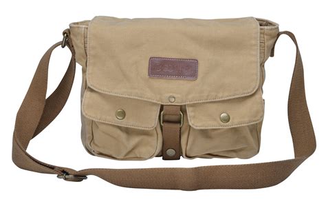 Gootium Military Style Vintage Canvas Leather Crossbody Messenger Bag Bookbag Ebay