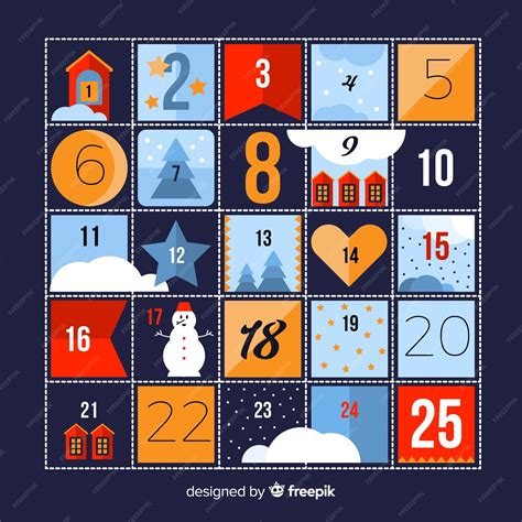 Free Vector Advent Calendar