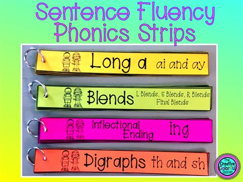 The Creative Colorful Classroom Sentence Fluency Phonics Strips